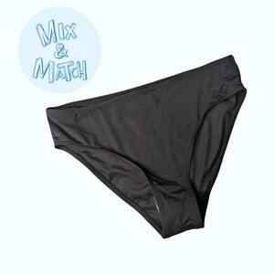 Quintsoul NWT Black Bikini Bottom Separate Highrise Regular Bottom Size S